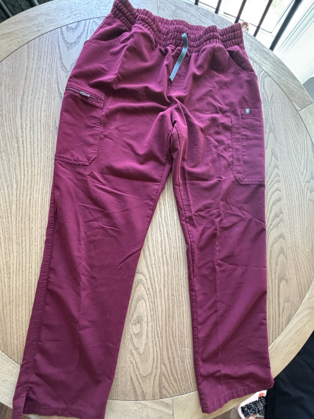 Figs Women Scrub Pants in Burgundy XL Tall